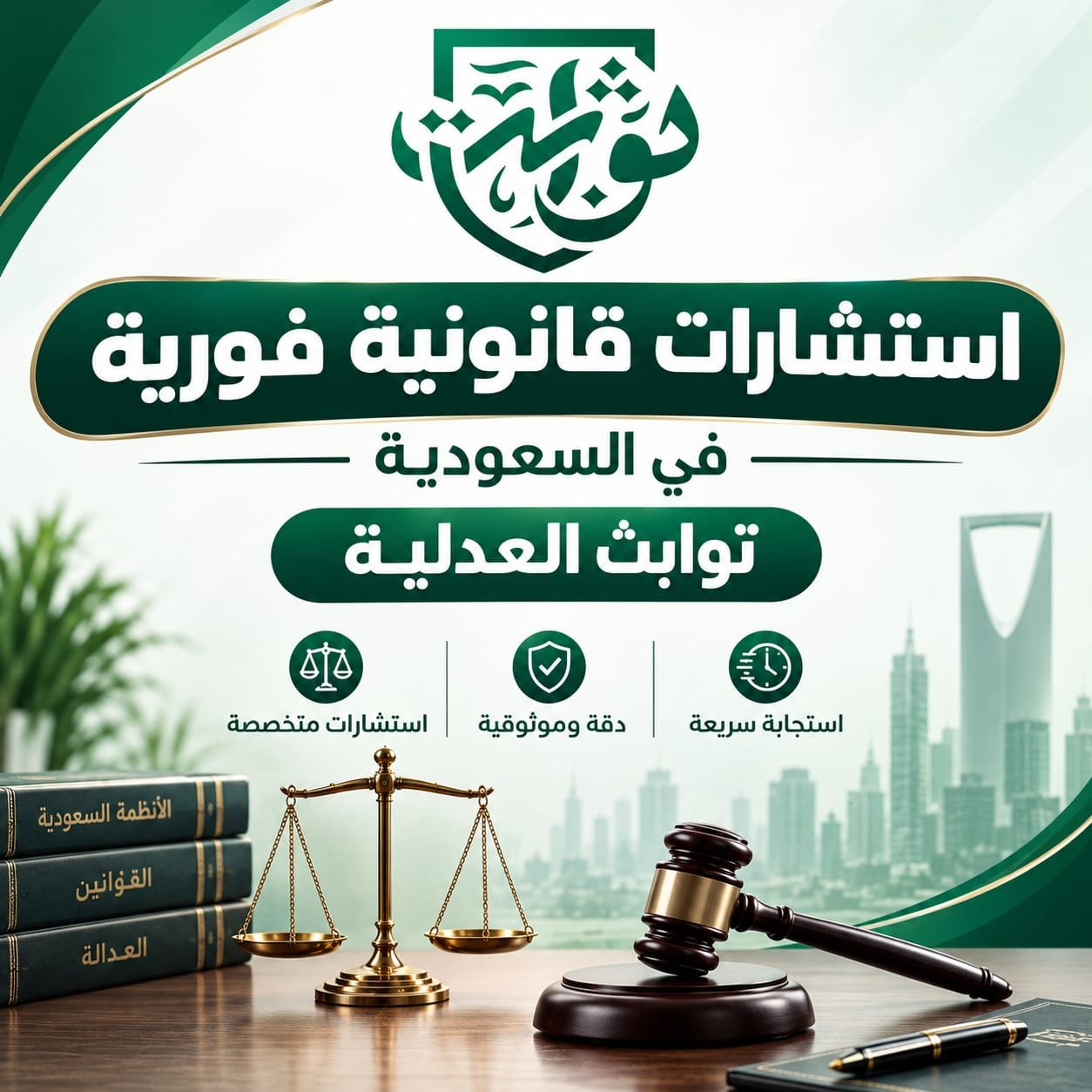 استشارات قانونية فورية في السعودية | ثوابت العدلية للمحاماة