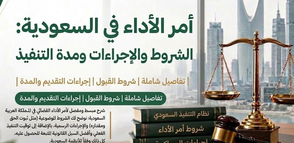 : تعرف على أمر الأداء في السعودية: شروطه، خطوات تقديمه عبر ناجز، المستندات المطلوبة، مدة الإصدار، التظلم، والتنفيذ وفق الأنظمة الرسمية.