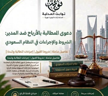 تعرّف على شروط وإجراءات دعوى المطالبة بالأرباح ضد المدير في السعودية، والأساس النظامي، وخطوات رفع الدعوى أمام المحكمة التجارية.